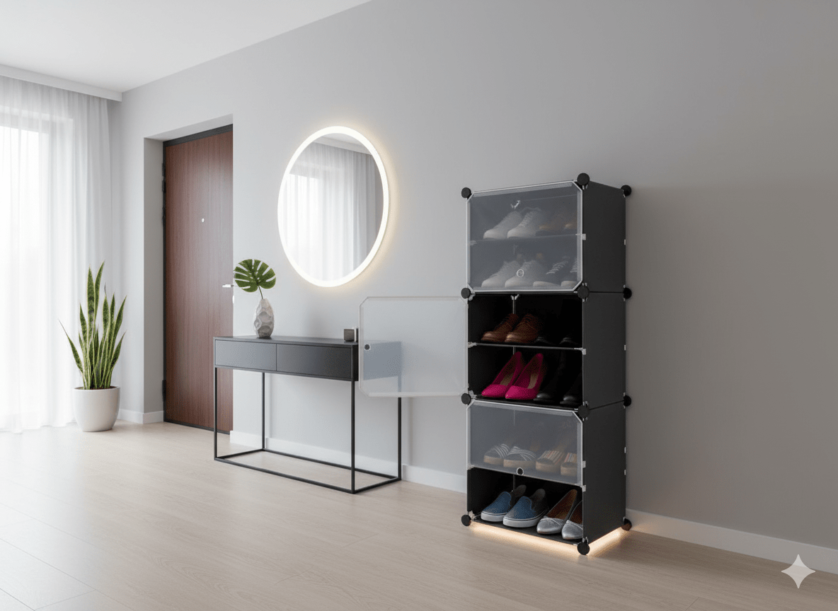 Scarpiera Salvaspazio Modulare con 6 Ripiani - CSRretail