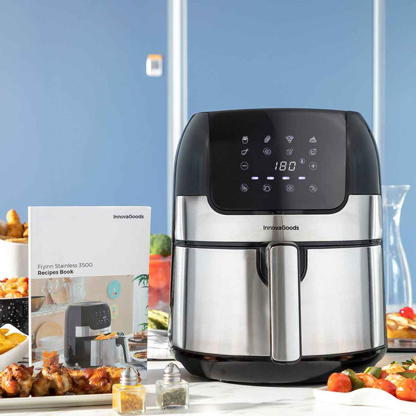 Friggitrice ad Aria InnovaGoods Fryinn 3500 Nero 1400 W 3,5 L Acciaio inossidabile - CSRretail
