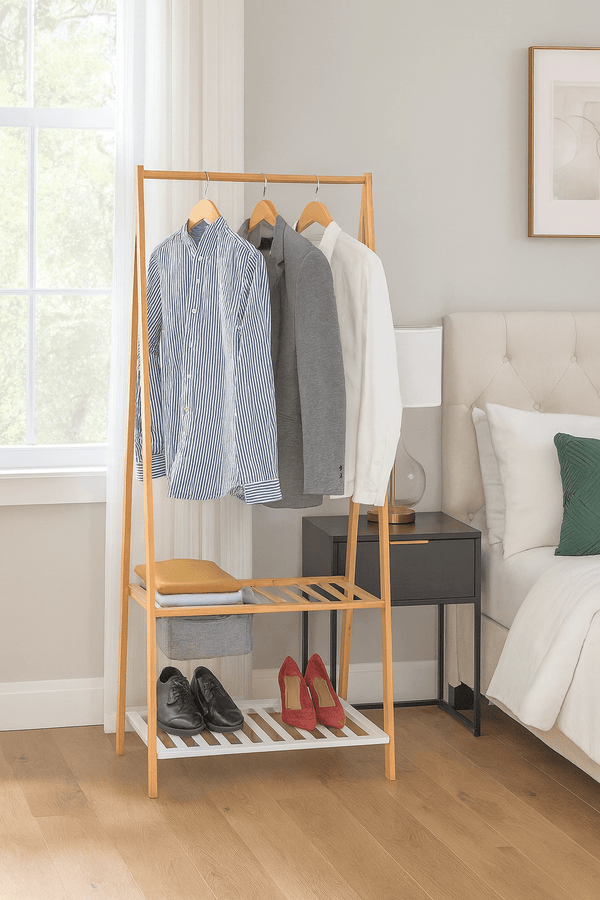 Appendiabiti da Terra in Bambù con Scarpiera - Domopak Living - CSRretail