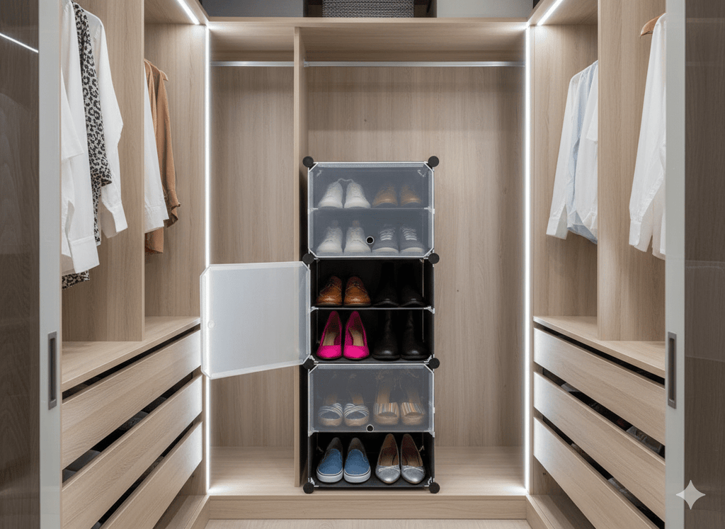 Scarpiera Salvaspazio Modulare con 6 Ripiani - CSRretail