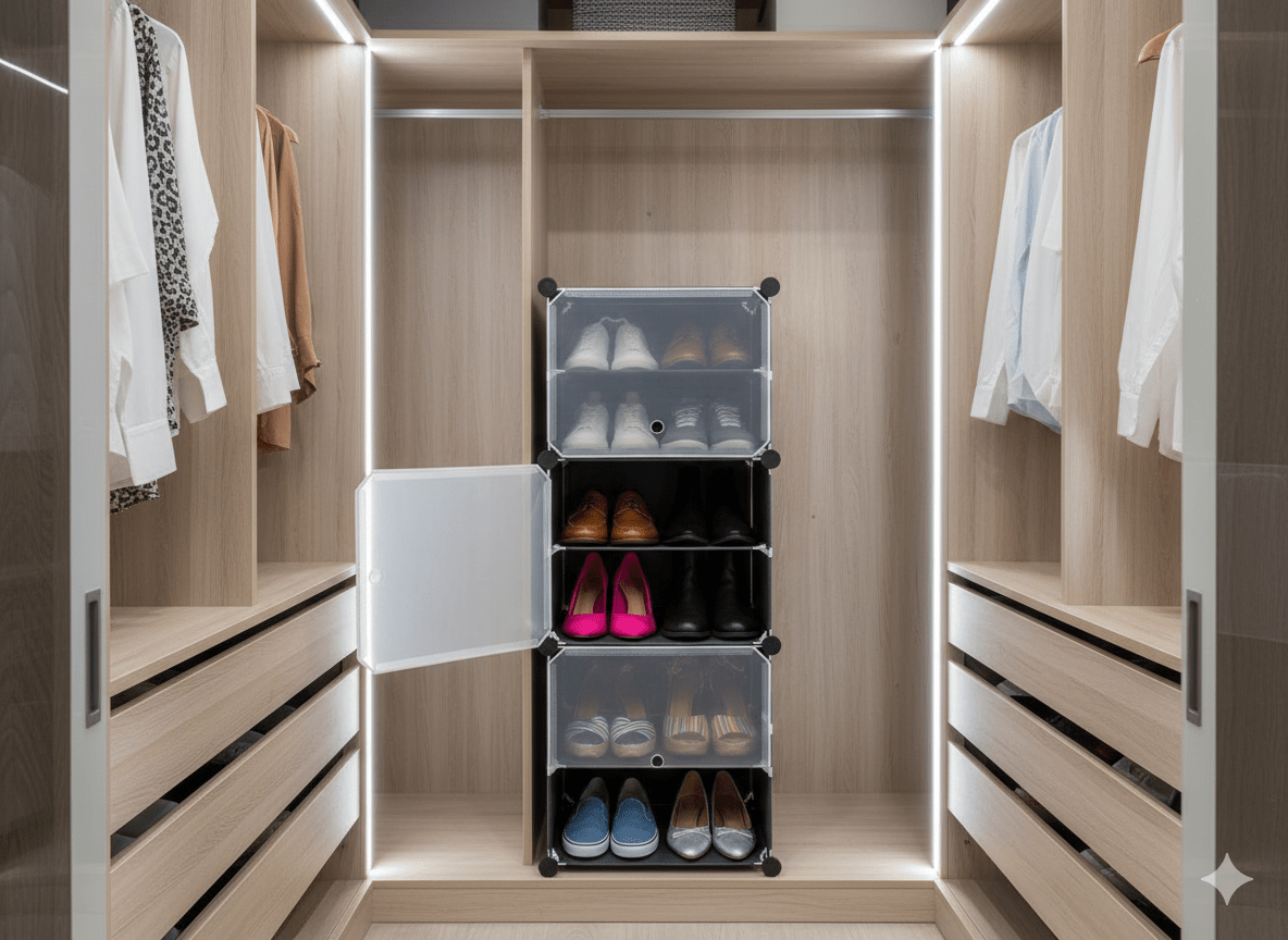 Scarpiera Salvaspazio Modulare con 6 Ripiani - CSRretail