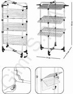 Stendibiancheria Verticale Pieghevole con Ruote Gimi Modular 3 - 153580 - CSRretail